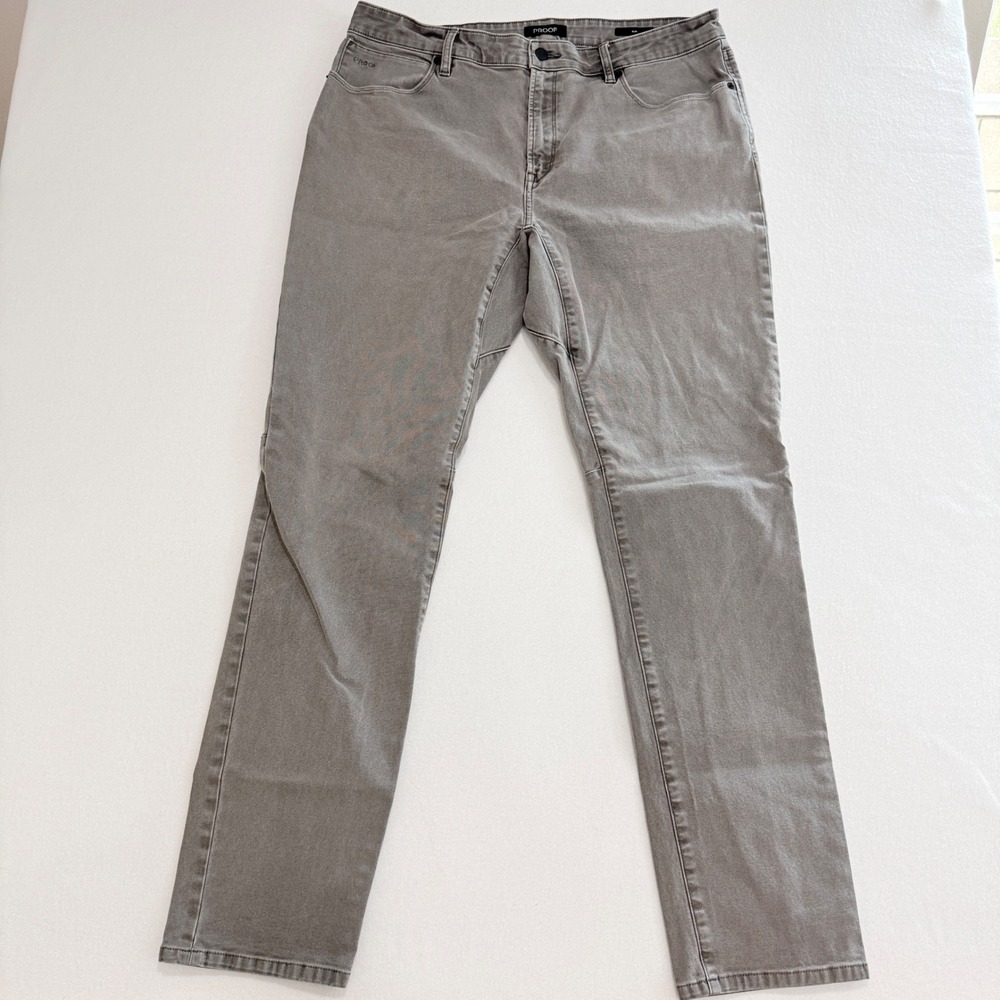 Huckberry Proof Rover Slim Pants 38x34 Gray Minimalist Outdoor Gorpcore Workwear